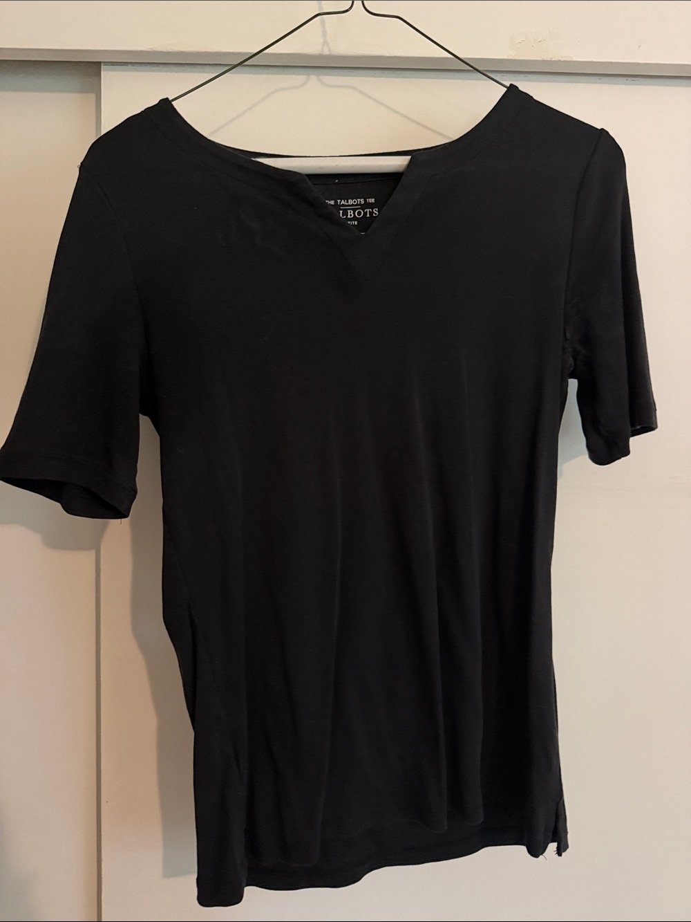 Talbots Black Short Sleeve Knit Top